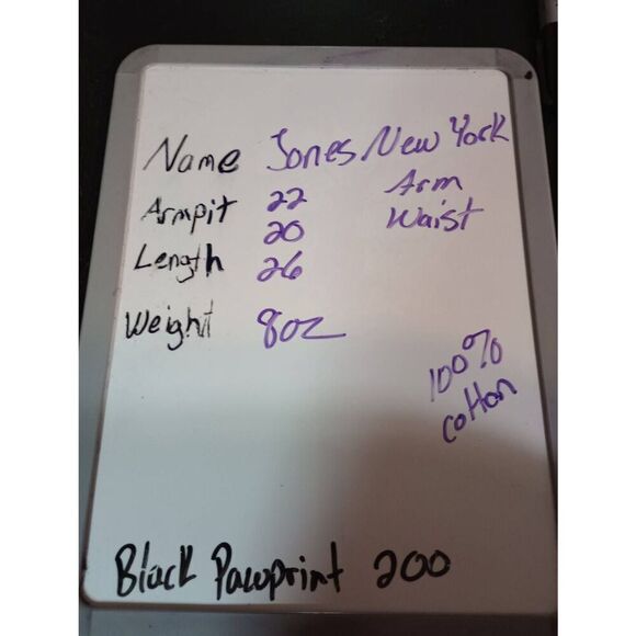 Jones New York Shirt Ladies Large Black Button Front Animal Print‎ - Picture 6 of 6